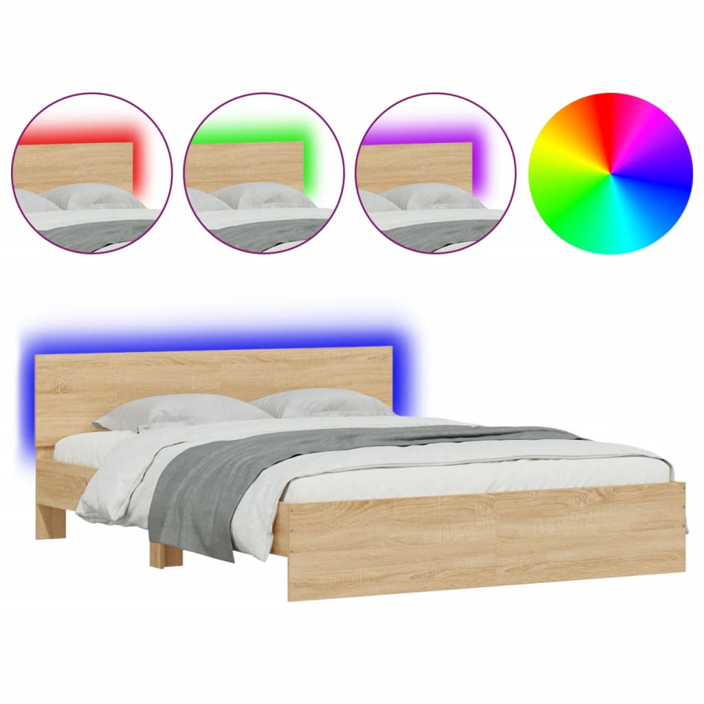 Bed Frame | Sonoma oak | Engineered wood, plywood | 160x200 cm