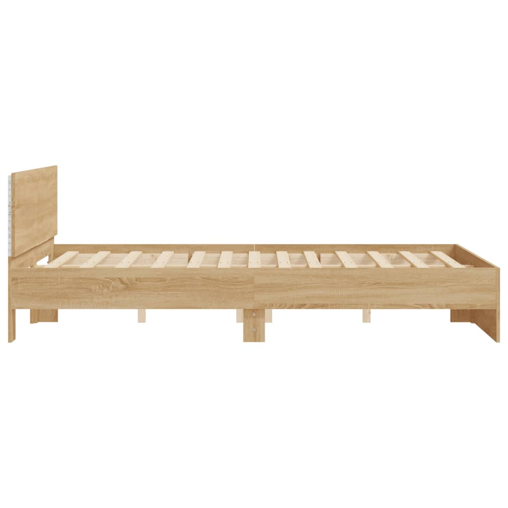 Bed Frame | Sonoma oak | Engineered wood, plywood | 160x200 cm