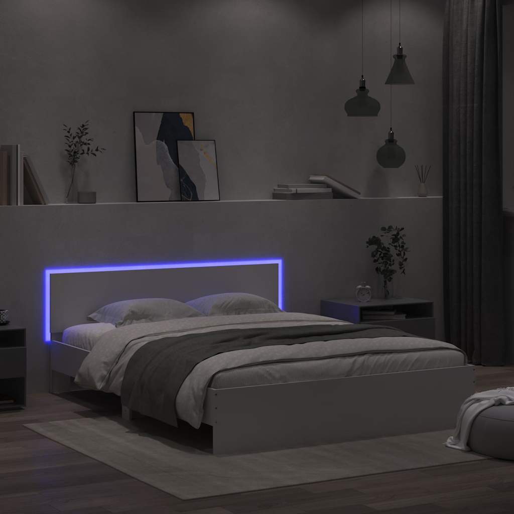 Bed Frame | White | Engineered Wood, Plywood | King Size | Modern
