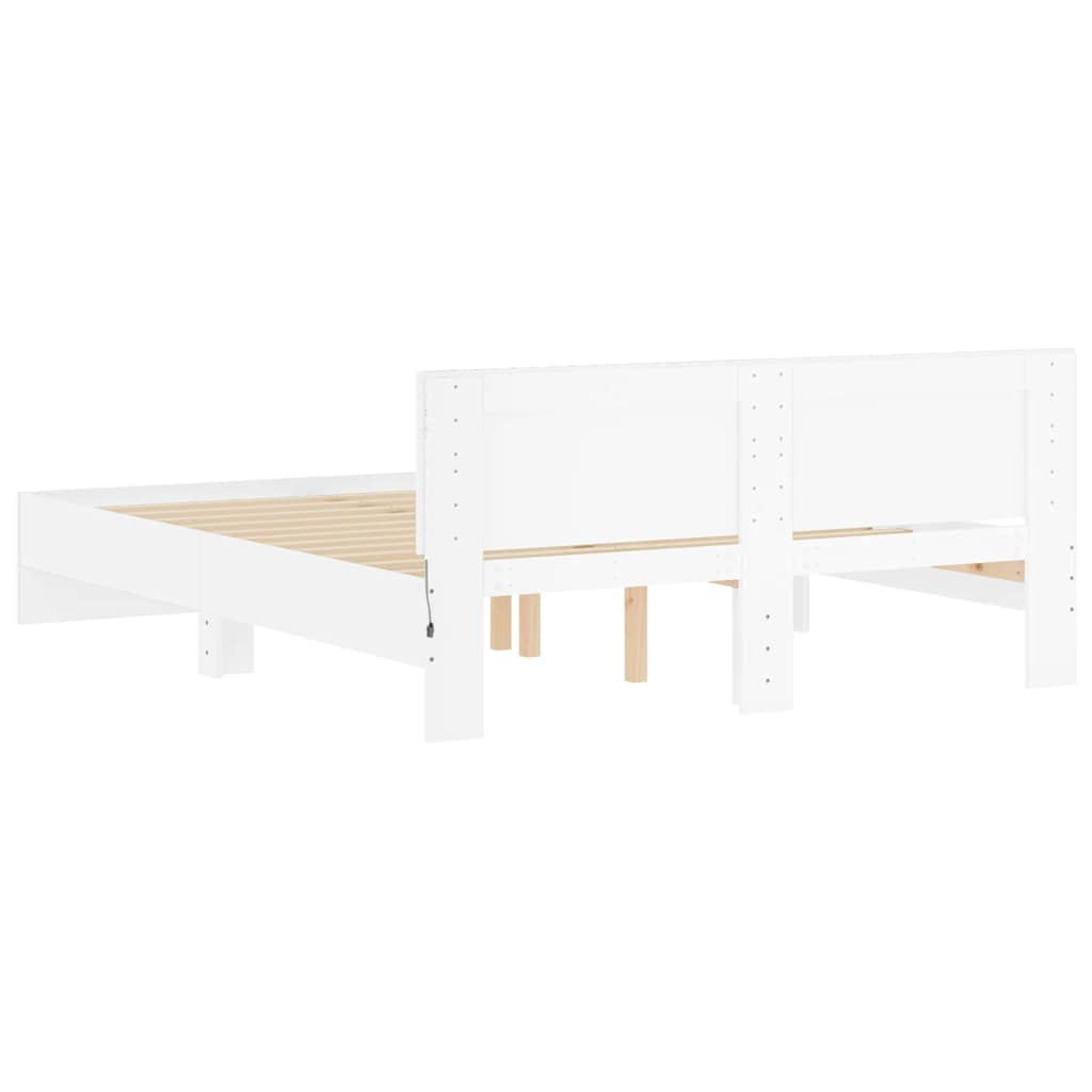 Bed Frame | White | Engineered Wood, Plywood | King Size | Modern
