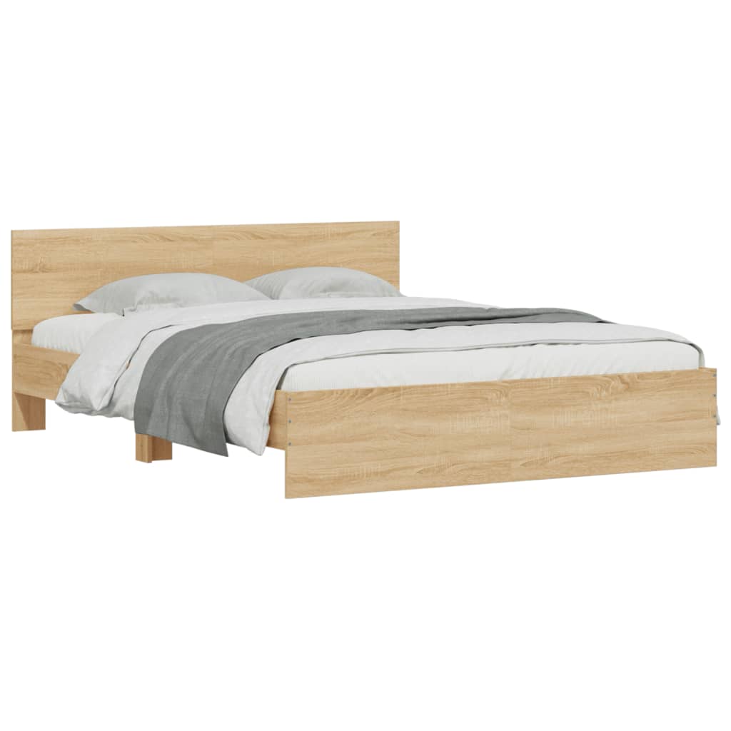 Bed Frame | Sonoma oak | Engineered wood | Double | Bed Frame