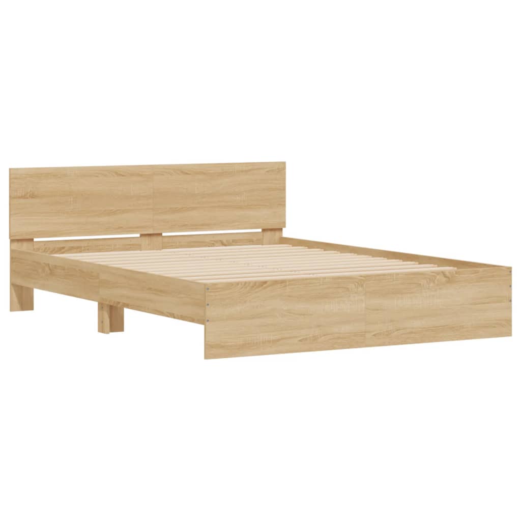 Bed Frame | Sonoma oak | Engineered wood | Double | Bed Frame
