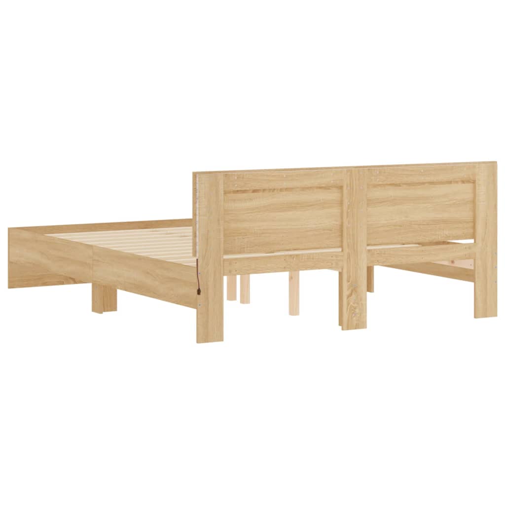 Bed Frame | Sonoma oak | Engineered wood | Double | Bed Frame