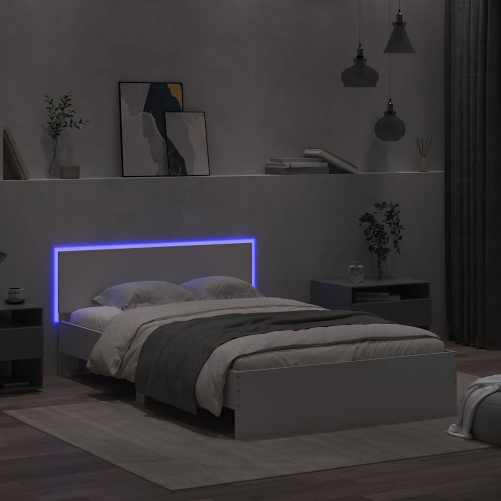 Bed Frame | White | Engineered wood, Plywood | 140 x 200 cm | Bed Frame