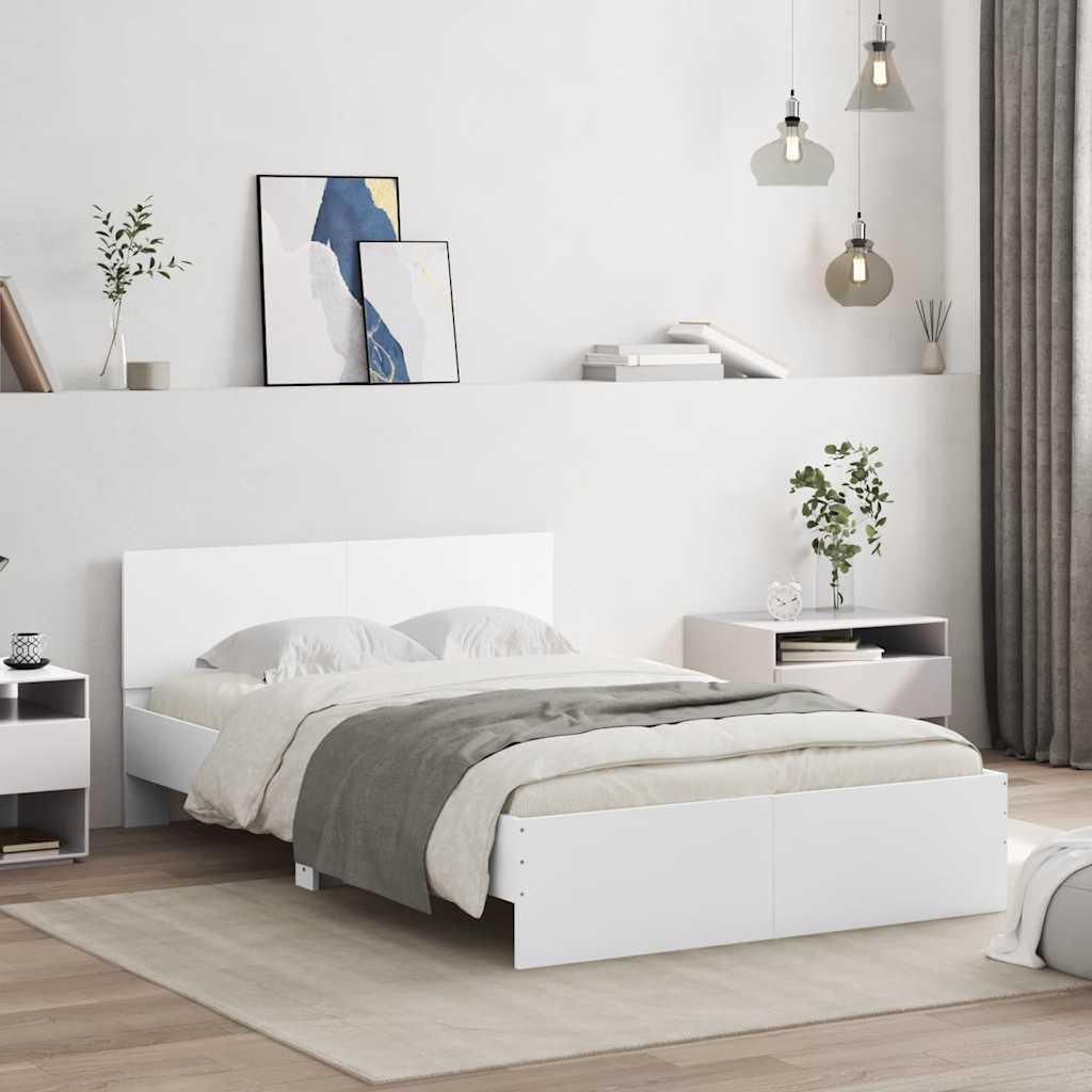 Bed Frame | White | Engineered wood, Plywood | 140 x 200 cm | Bed Frame