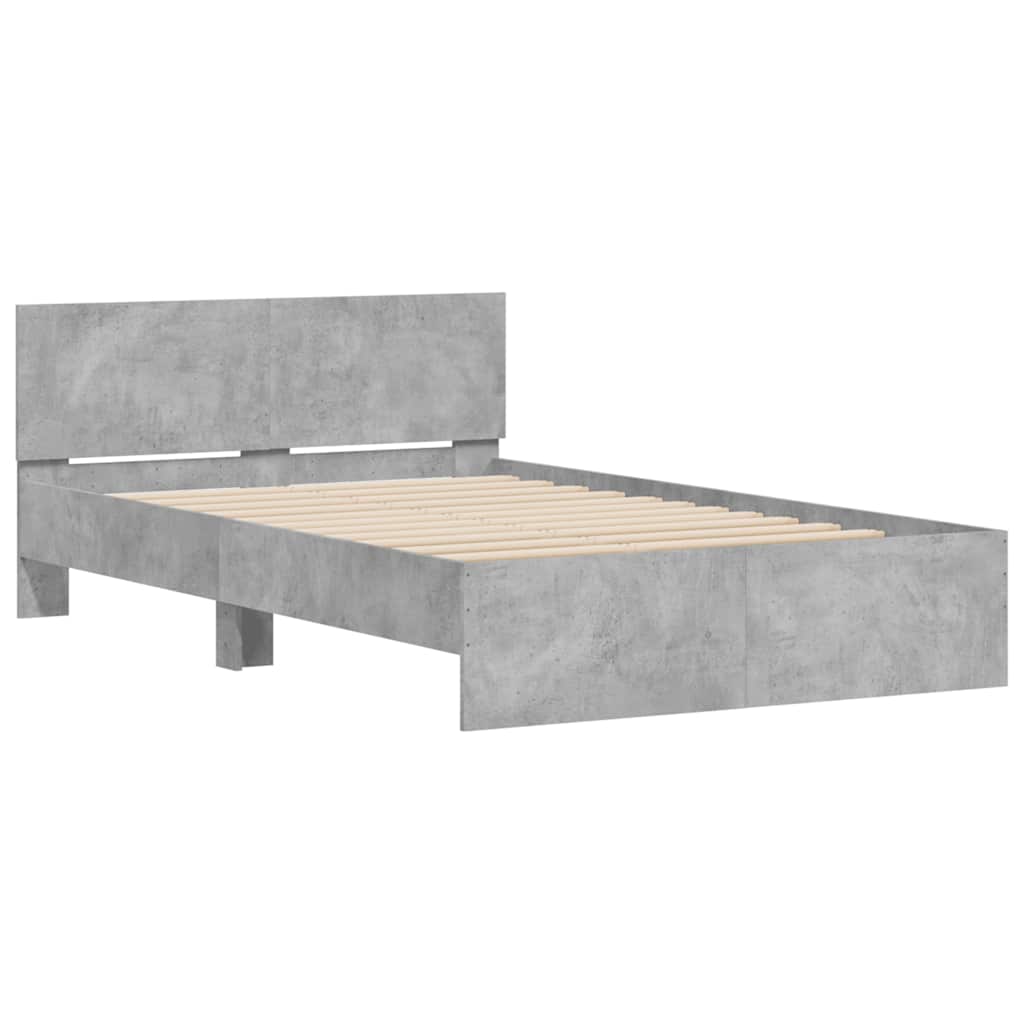 Bed Frame | Concrete Grey | Engineered wood, Plywood | Double | Bed Frame