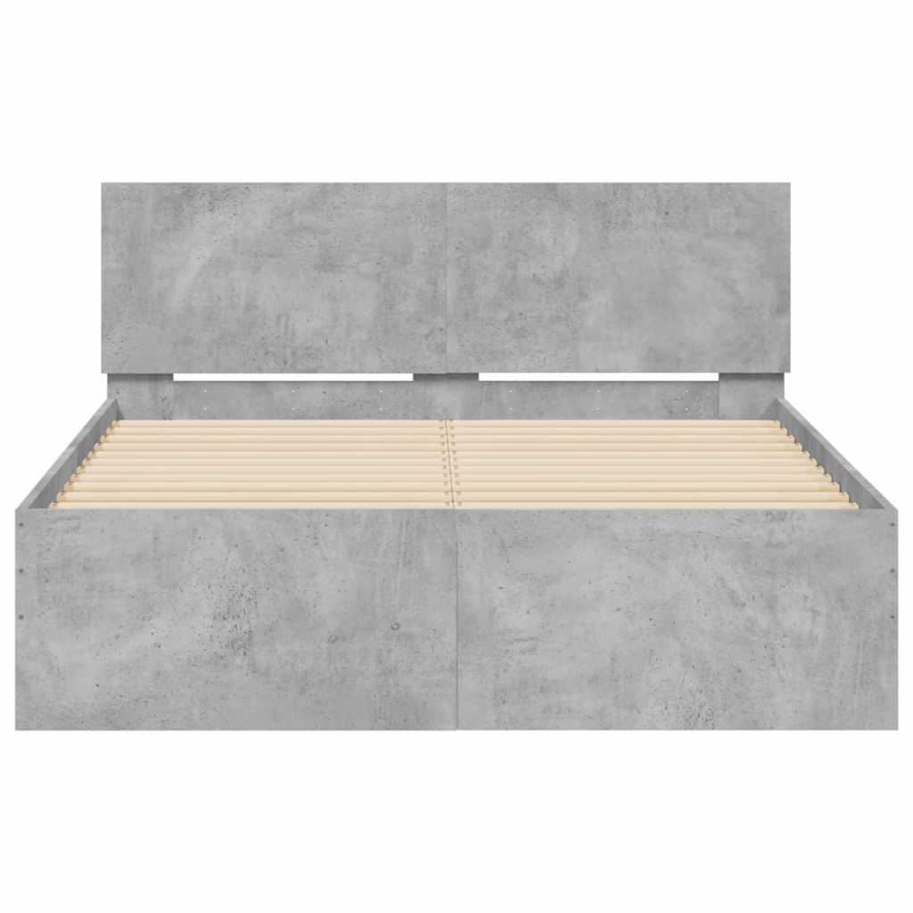 Bed Frame | Concrete Grey | Engineered wood, Plywood | Double | Bed Frame
