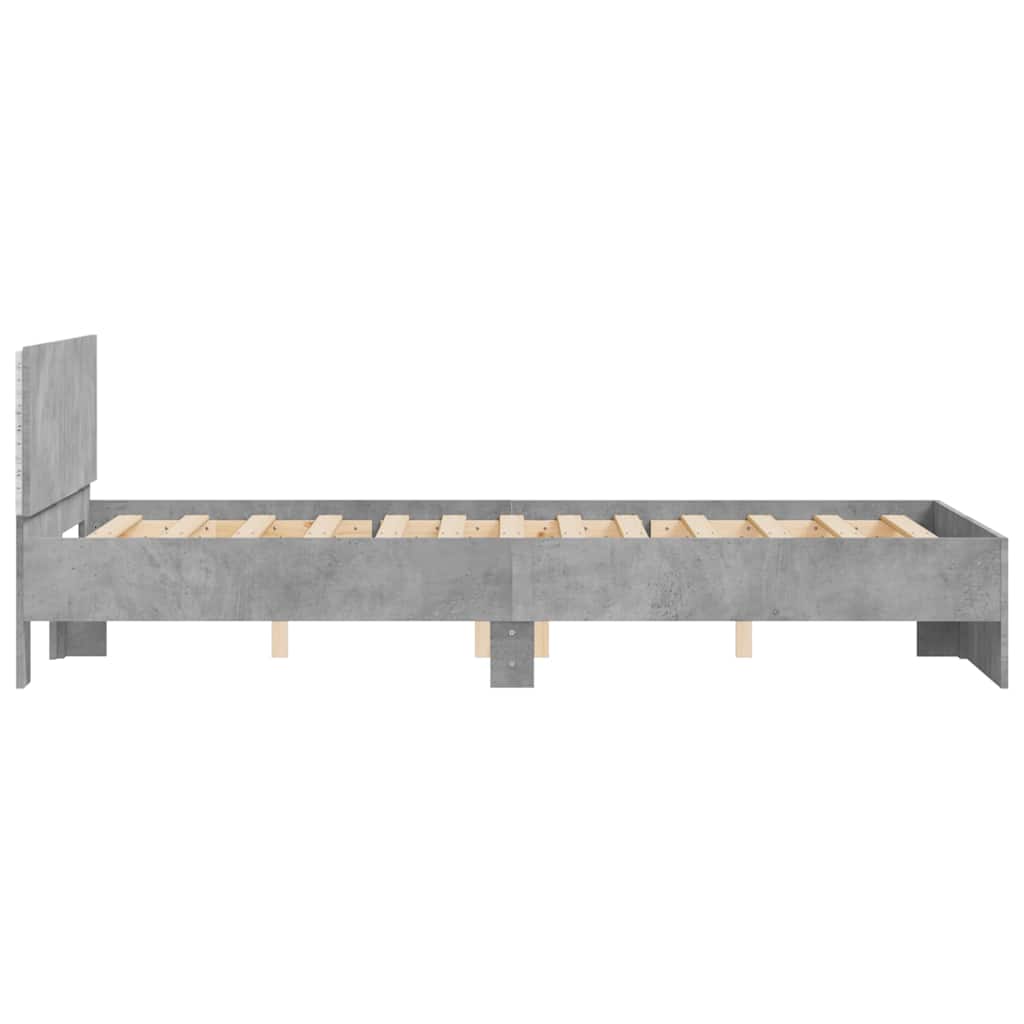 Bed Frame | Concrete Grey | Engineered wood, Plywood | Double | Bed Frame