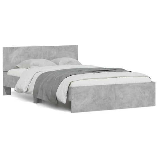 Bed Frame | Concrete Grey | Engineered wood, Plywood | Double | Bed Frame