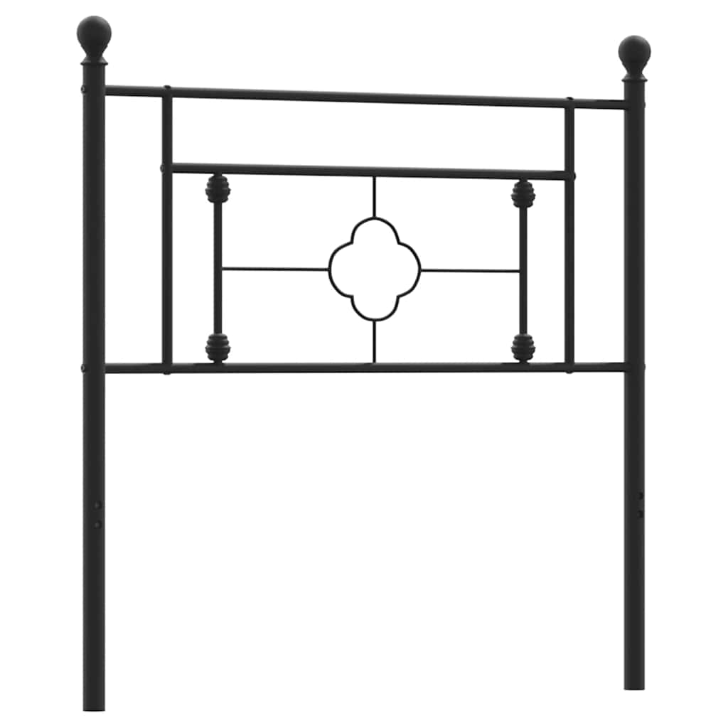 Metal Replace Headboard Black 100 cm
