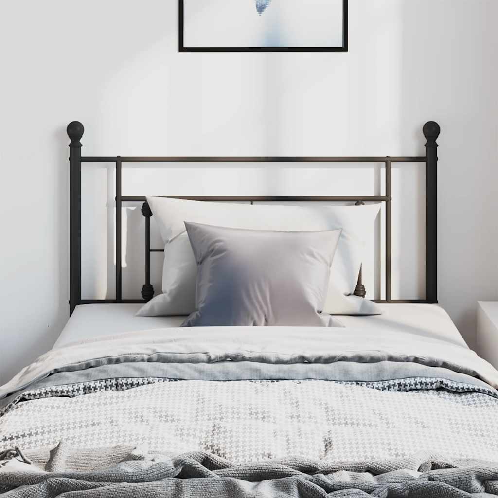 Metal Replace Headboard Black 100 cm
