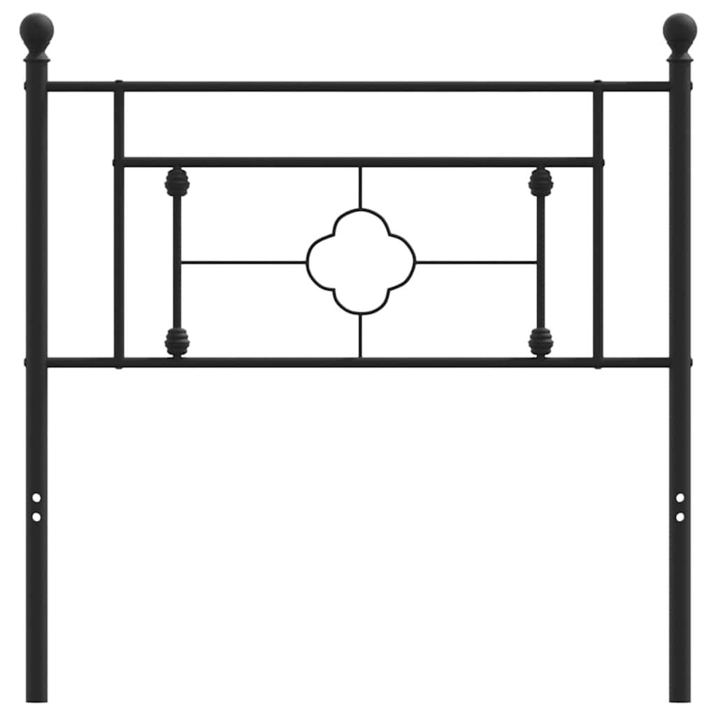 Metal Replace Headboard Black 100 cm