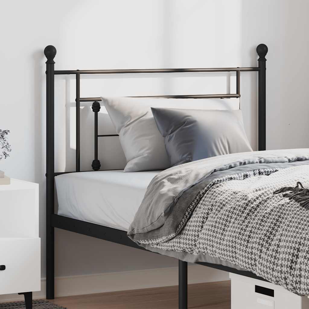 Metal Replace Headboard Black 100 cm