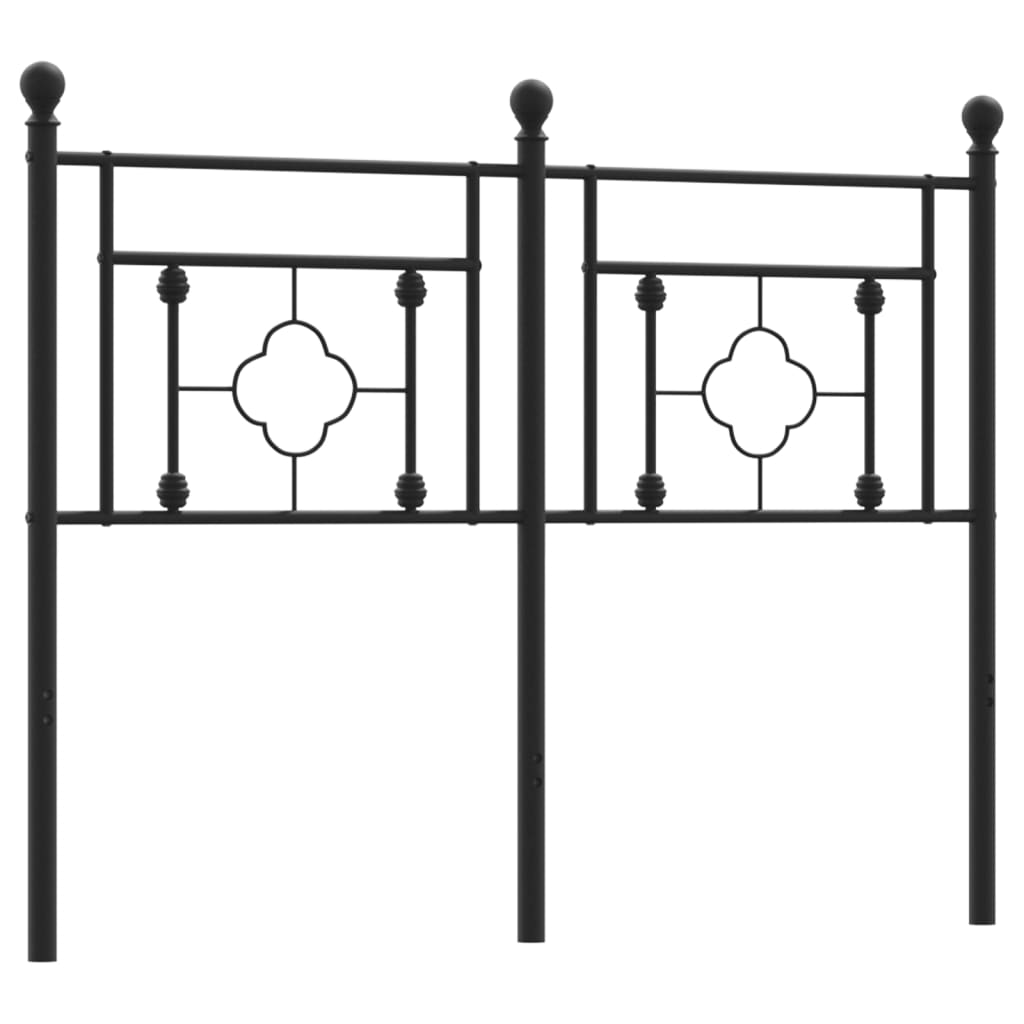 vidaXL Metal Headboard Black 120 cm