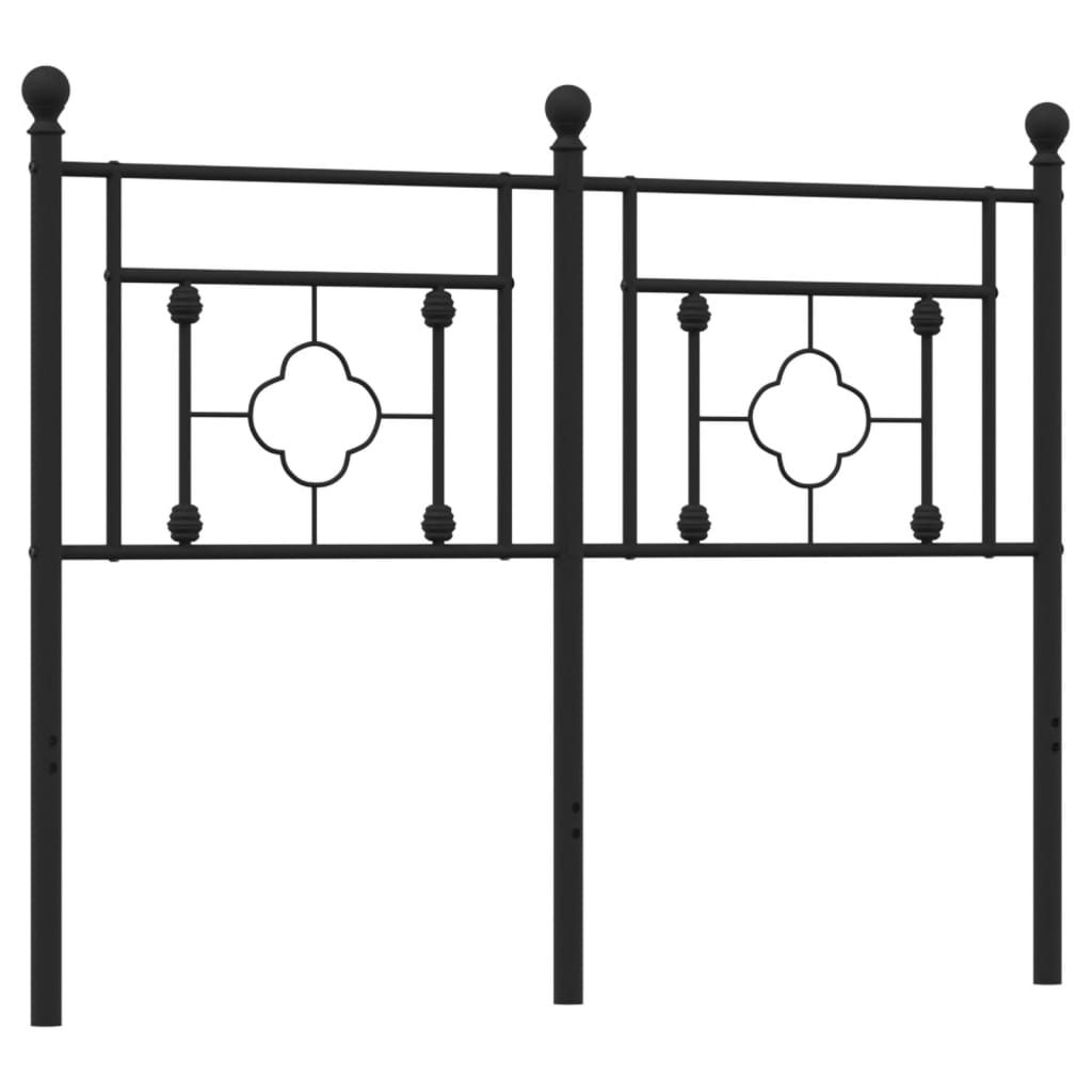 vidaXL Metal Headboard Black 120 cm