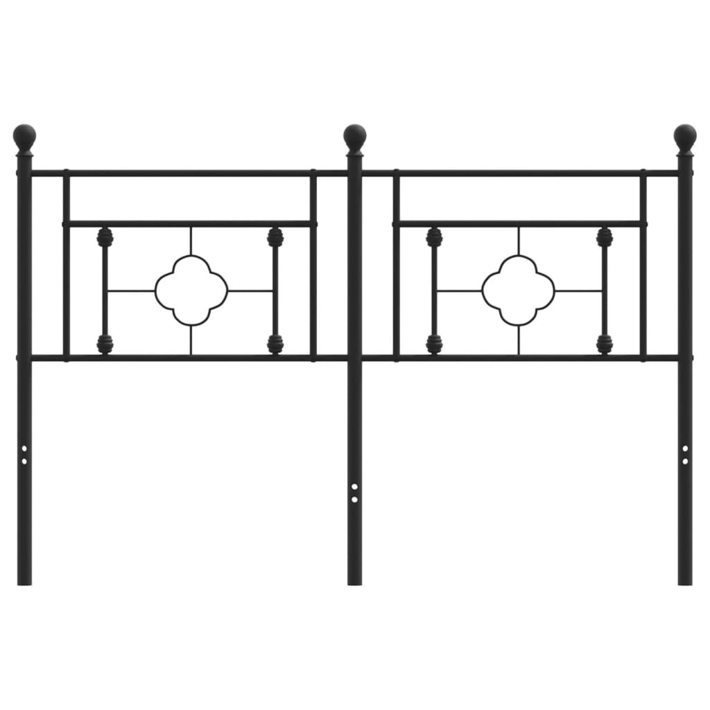 vidaXL Metal Headboard Black 135 cm