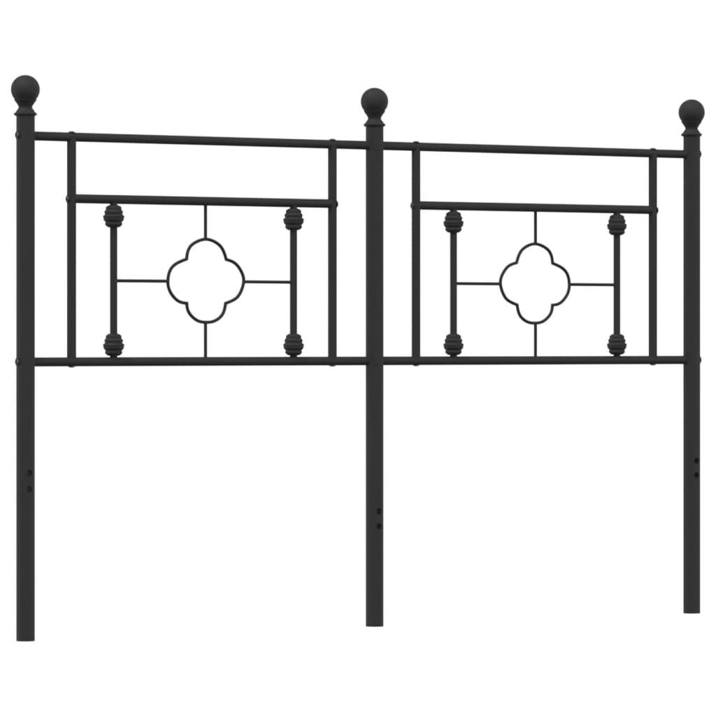 vidaXL Metal Headboard Black 135 cm