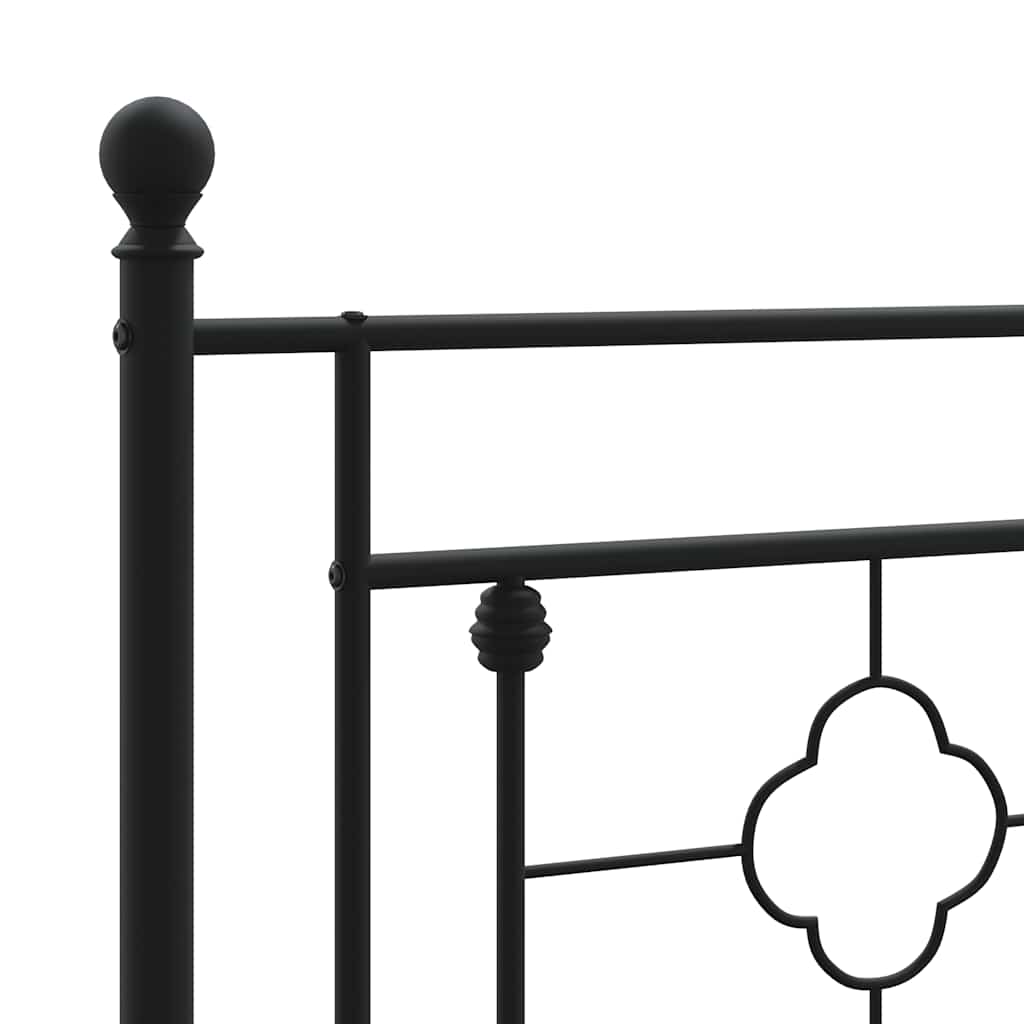 Metal Replace Headboard Black 193 cm