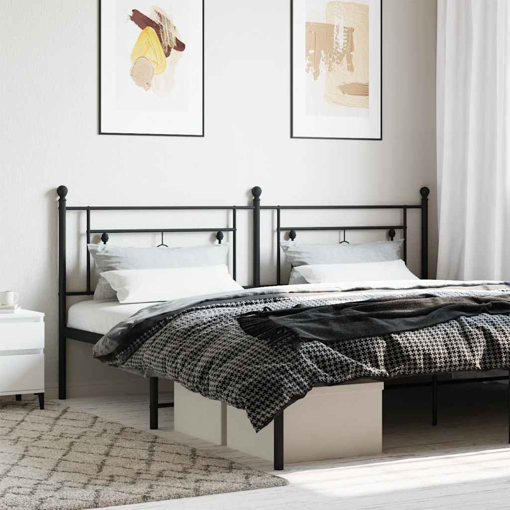 Metal Replace Headboard Black 193 cm