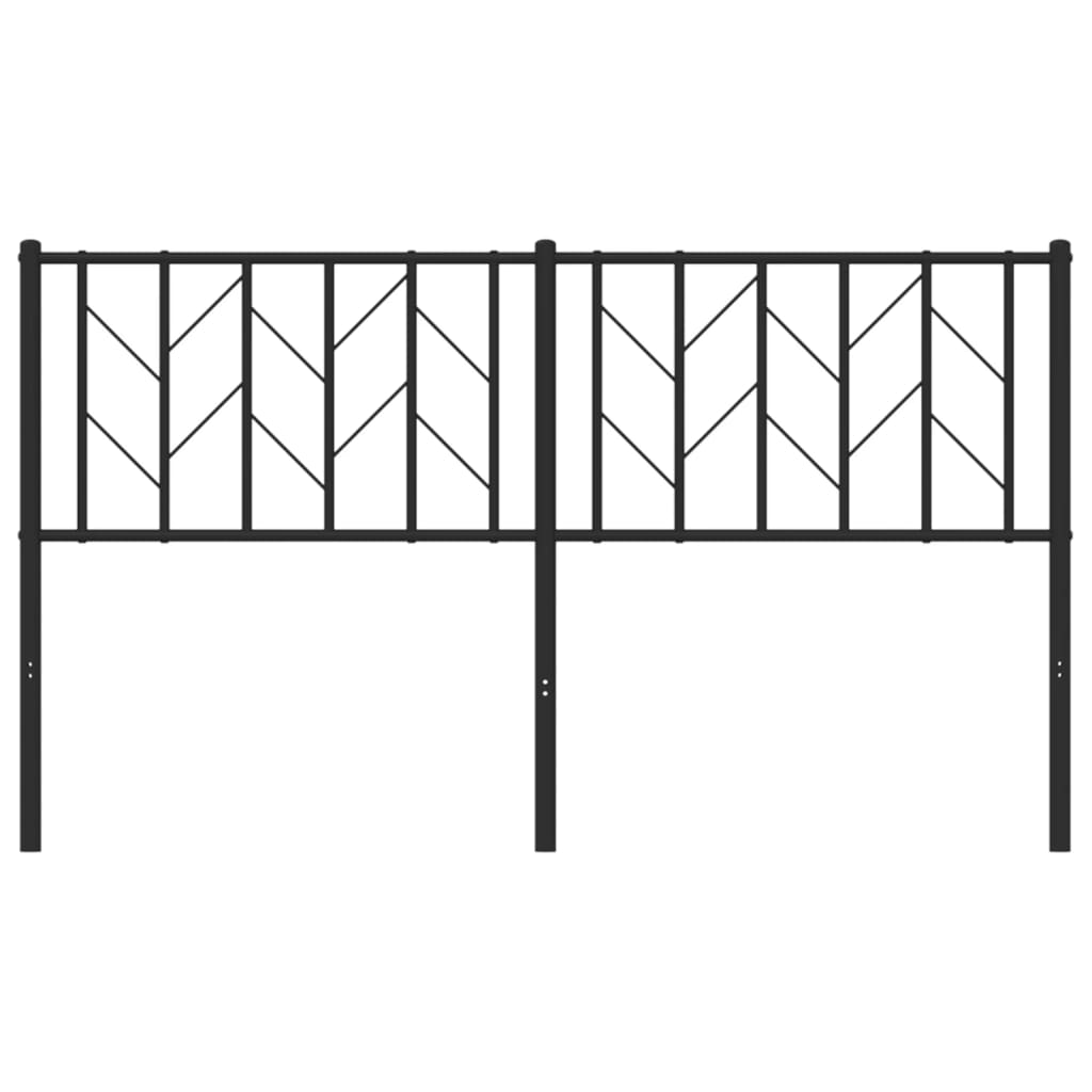 Metal Replace Headboard Black 150 cm