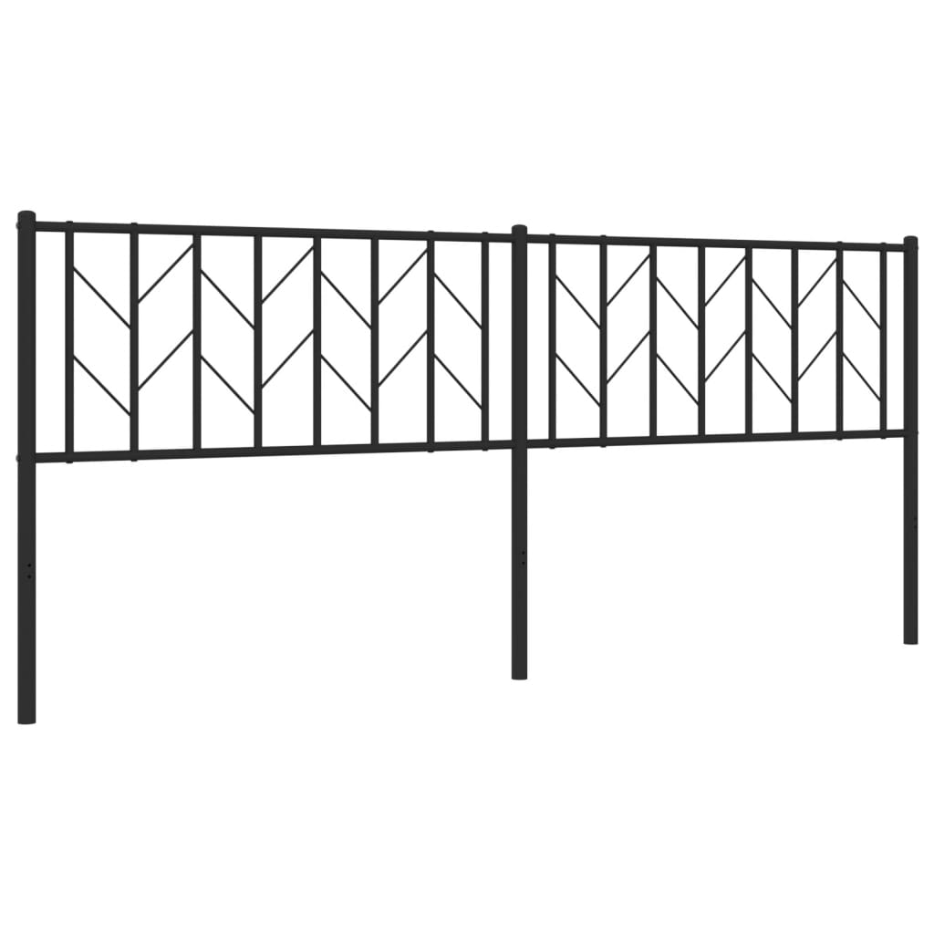 Metal Replace Headboard Black 200 cm