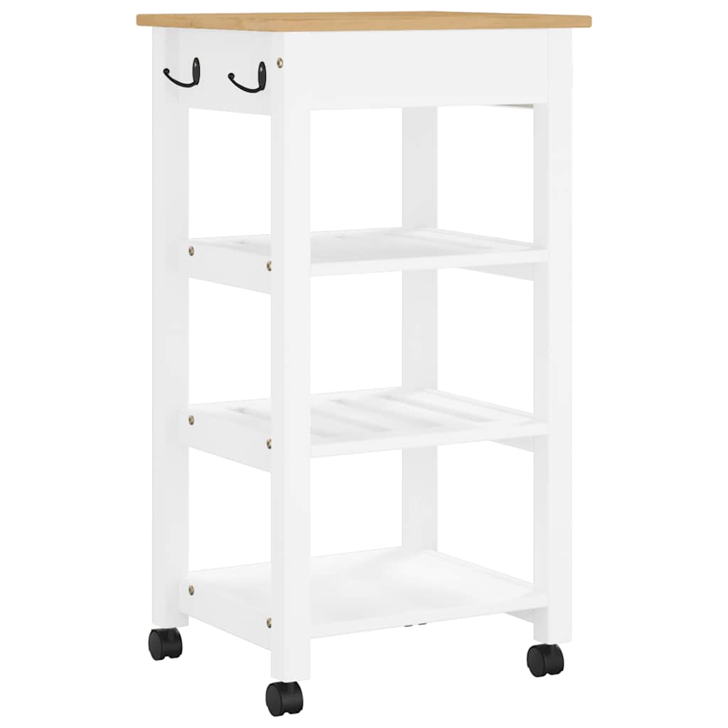 Kitchen Trolley "MONZA" 48x40x88,5 cm Solid Wood Pine
