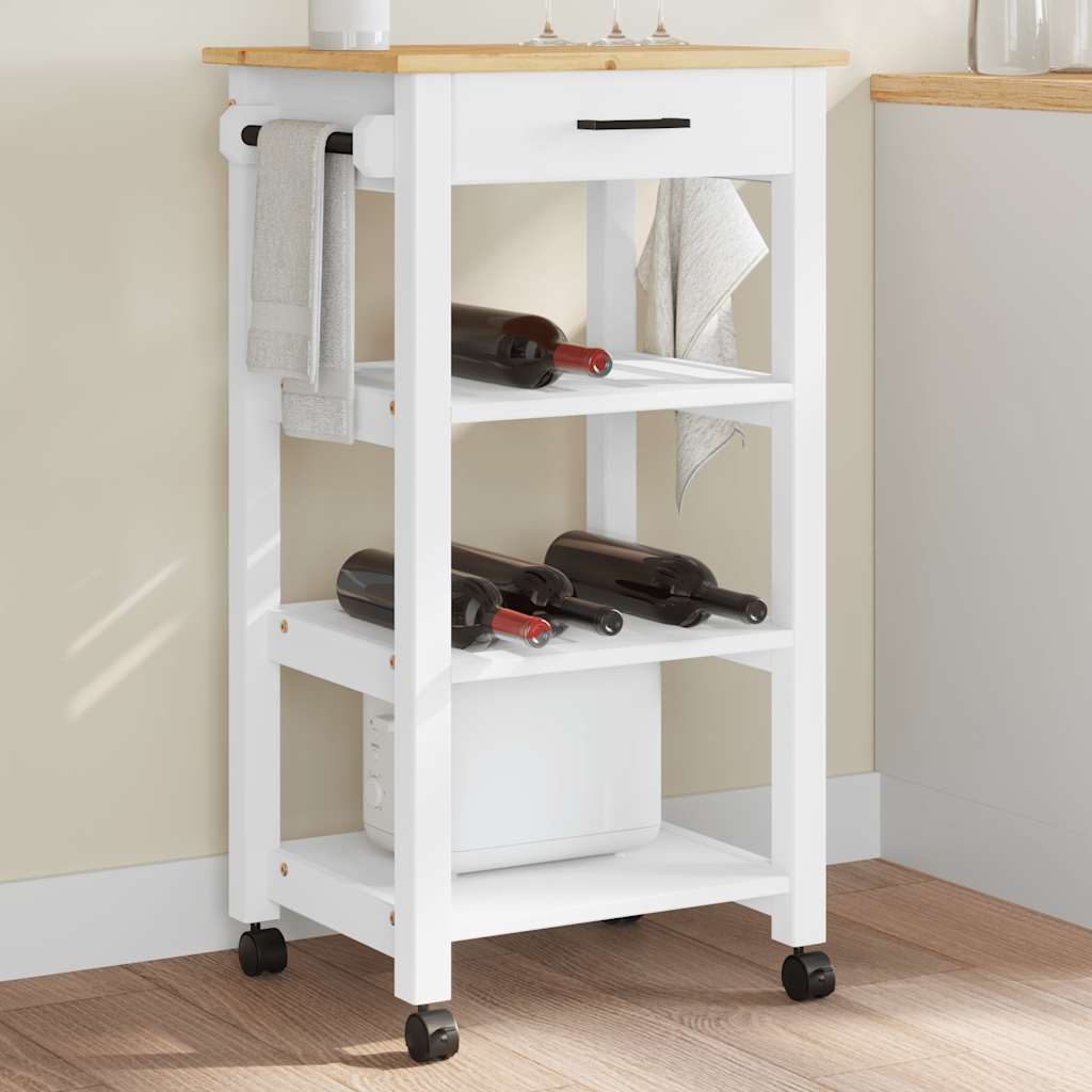 Kitchen Trolley "MONZA" 48x40x88,5 cm Solid Wood Pine