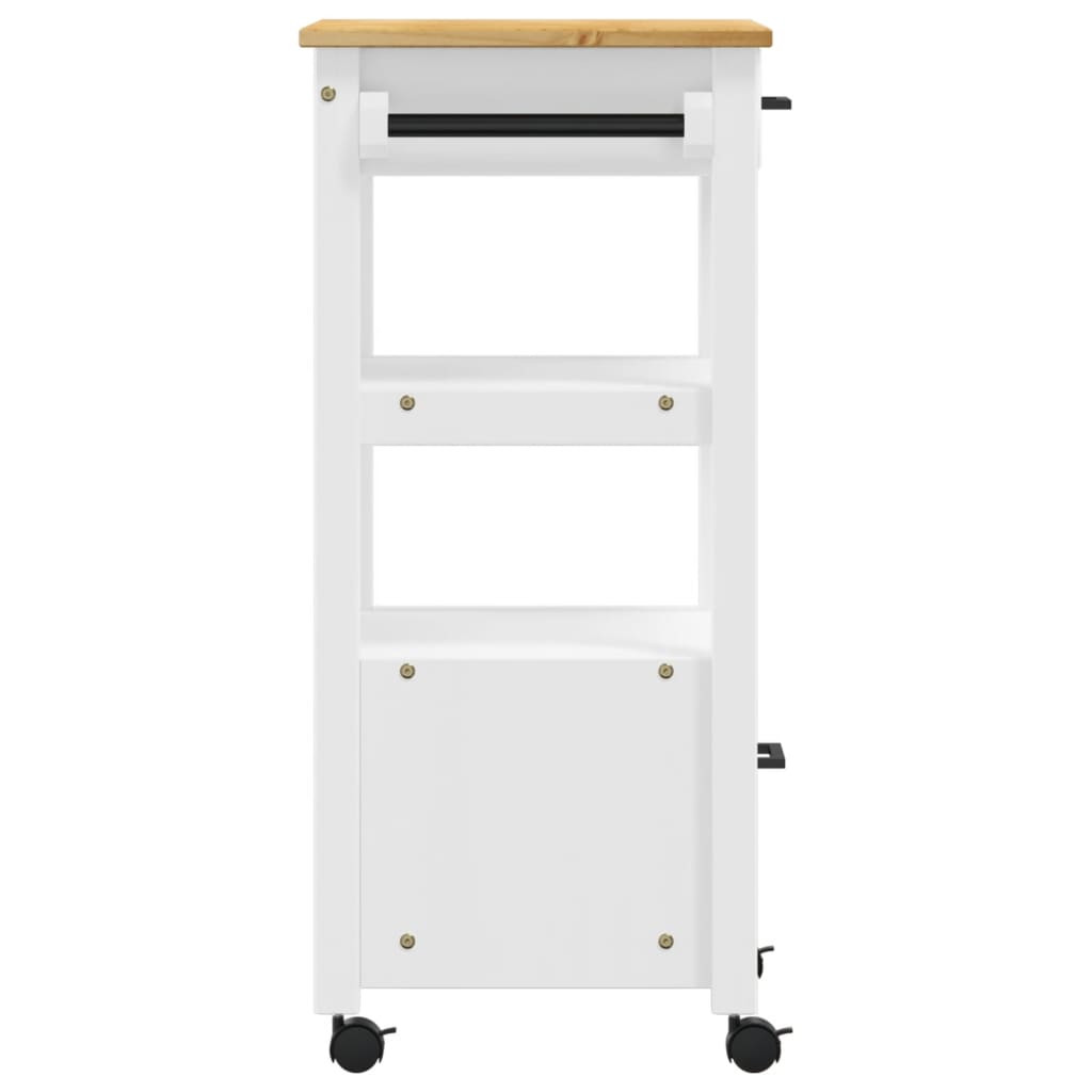 vidaXL Kitchen Trolley MONZA 48x40x90 cm Solid Wood Pine