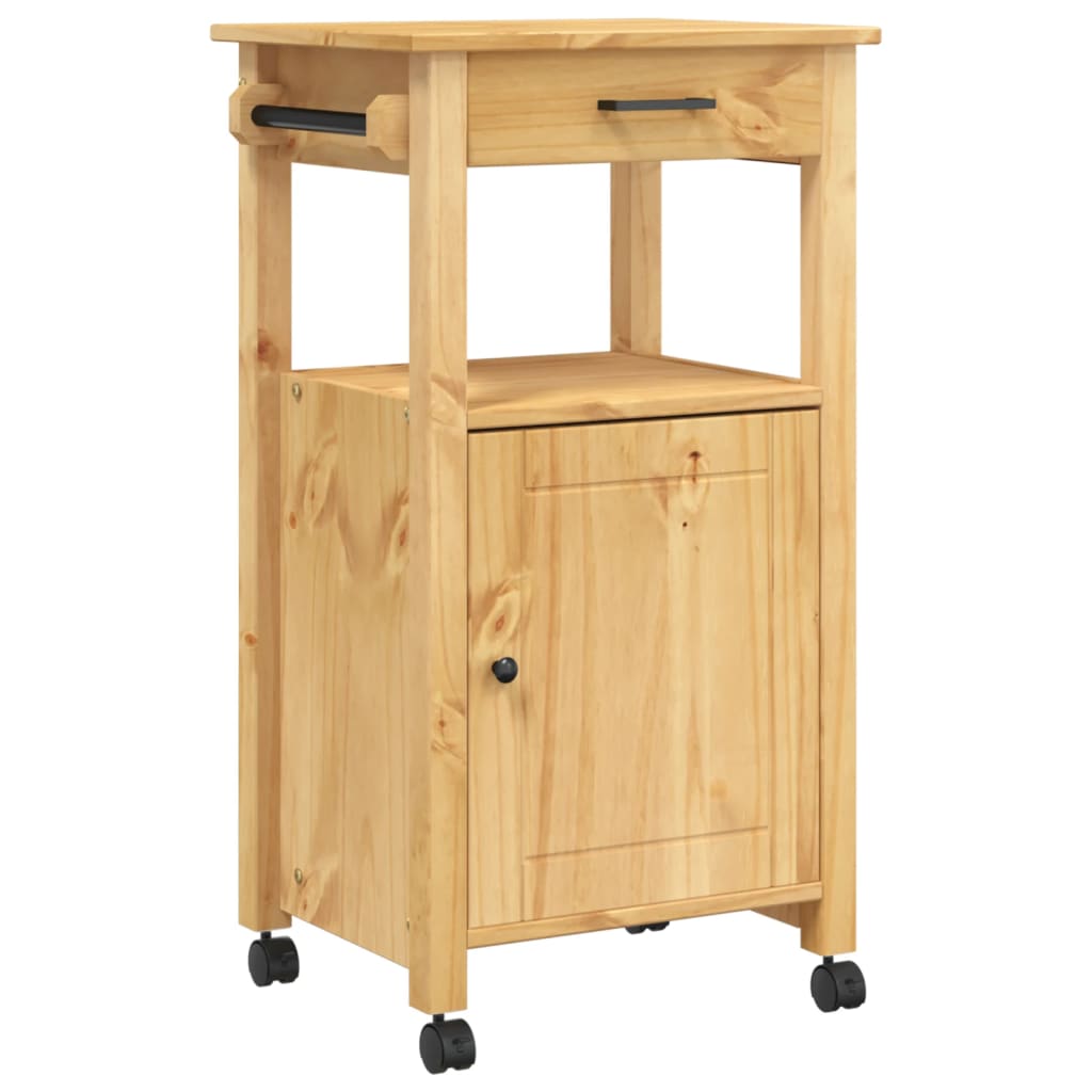 vidaXL Kitchen Trolley MONZA 48x40x90 cm Solid Wood Pine