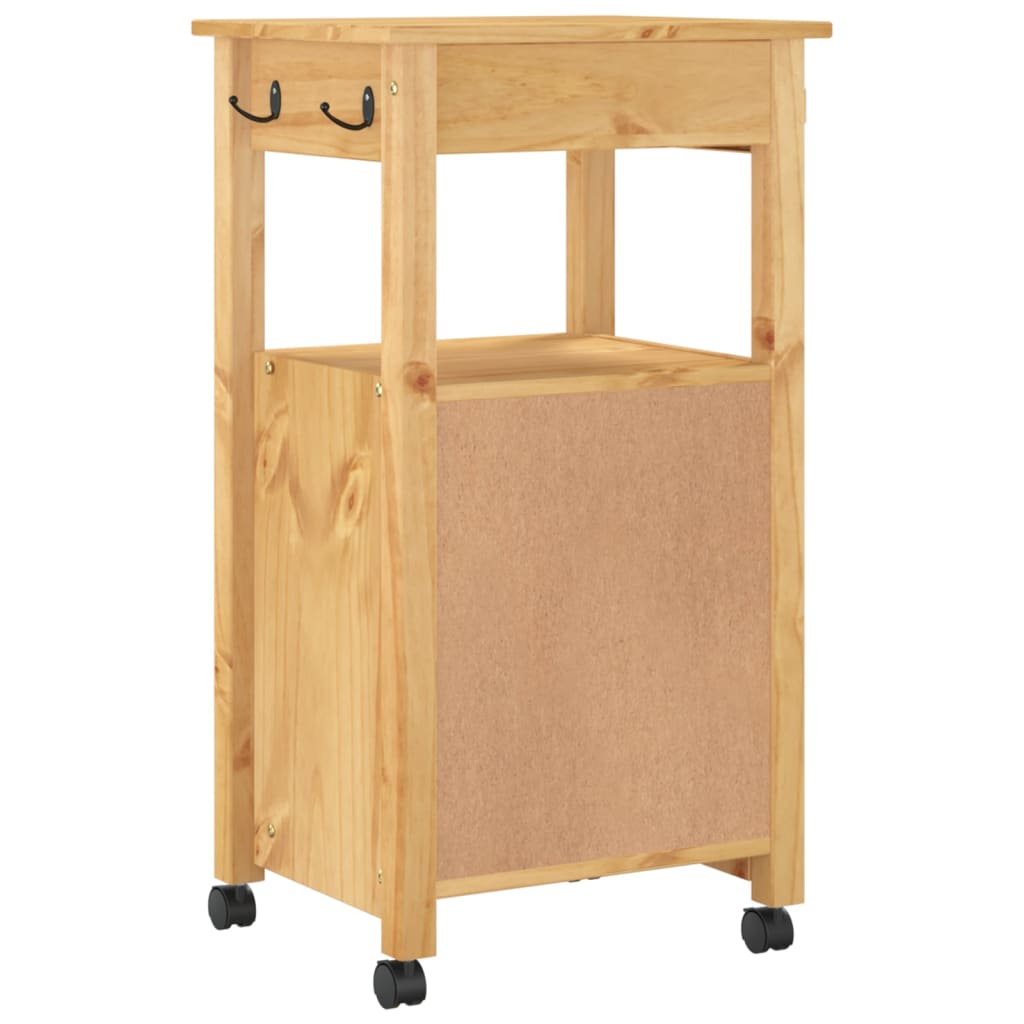 vidaXL Kitchen Trolley MONZA 48x40x90 cm Solid Wood Pine