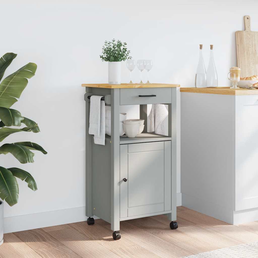 Kitchen Trolley MONZA 48x40x88.5 cm Solid Wood Pine