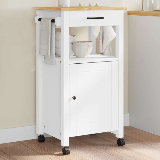Kitchen Trolley MONZA 48x40x88.5 cm Solid Wood Pine