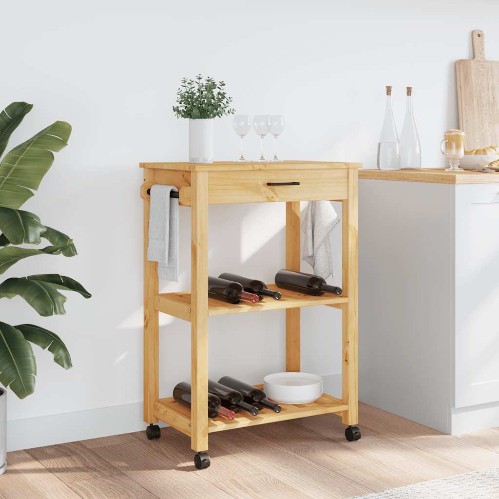 Kitchen Trolley "MONZA" 60x40x88,5 cm Solid Wood Pine