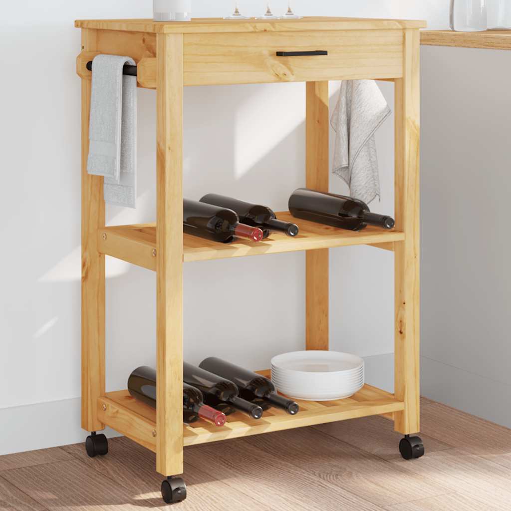 Kitchen Trolley "MONZA" 60x40x88,5 cm Solid Wood Pine