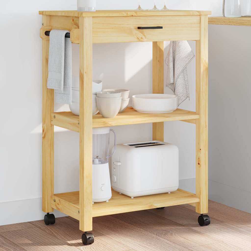 Kitchen Trolley "MONZA" 60x40x88,5 cm Solid Wood Pine