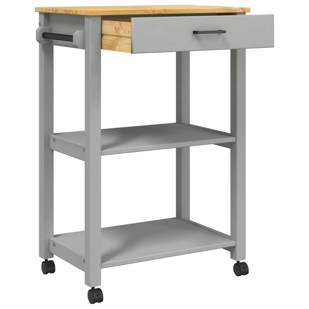 Kitchen Trolley "MONZA" 60x40x88,5 cm Solid Wood Pine