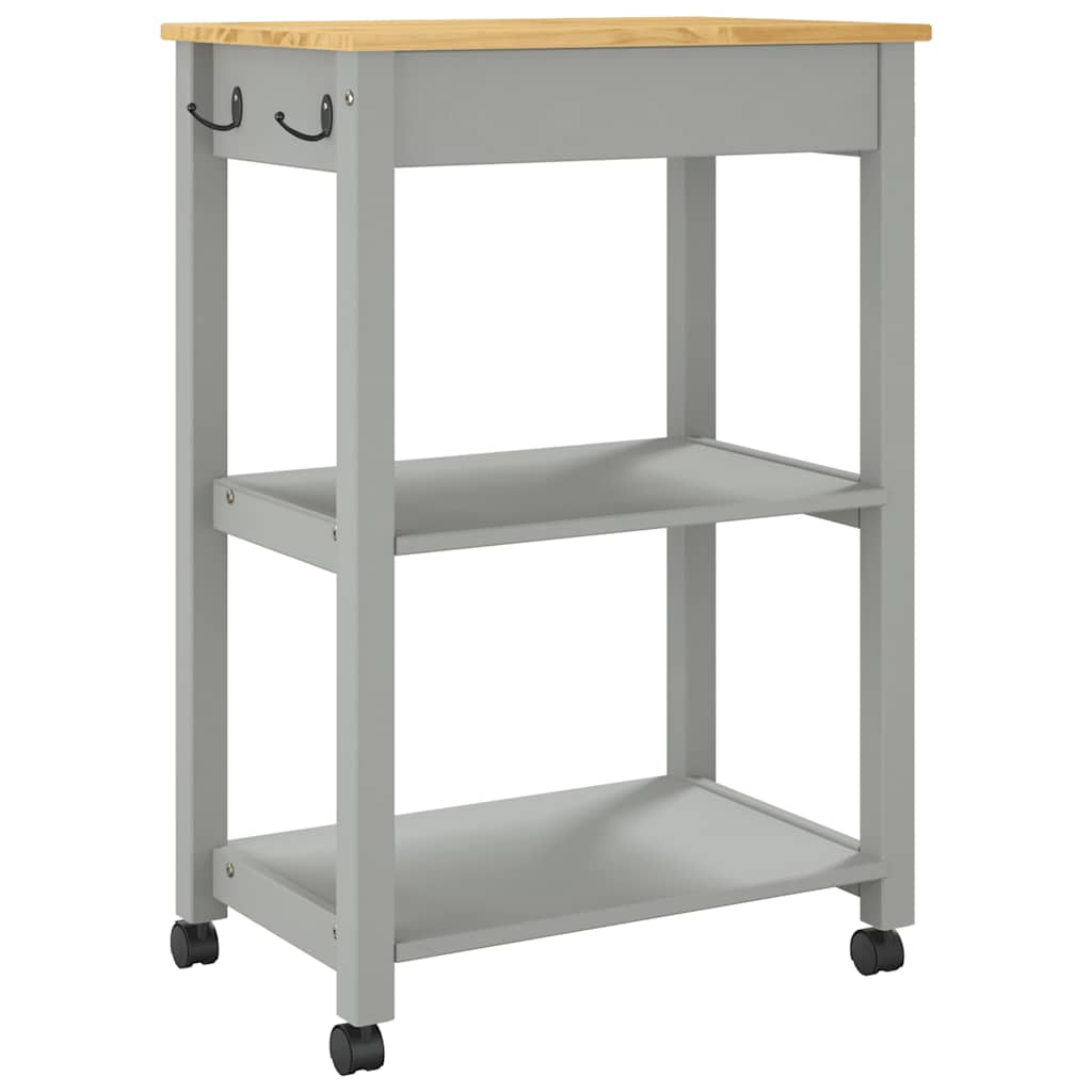 Kitchen Trolley "MONZA" 60x40x88,5 cm Solid Wood Pine