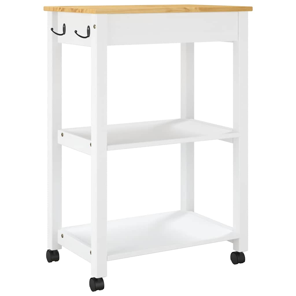 Kitchen Trolley "MONZA" 60x40x88,5 cm Solid Wood Pine