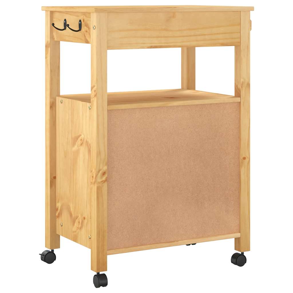 Kitchen Trolley "MONZA" 60x40x88,5 cm Solid Wood Pine