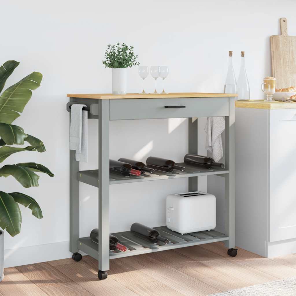 Kitchen Trolley "MONZA" 84x40x88,5 cm Solid Wood Pine