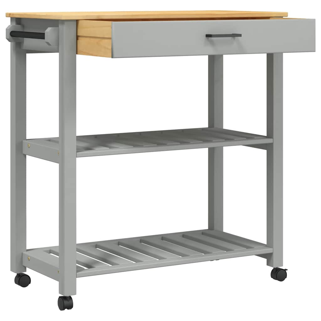 Kitchen Trolley "MONZA" 84x40x88,5 cm Solid Wood Pine
