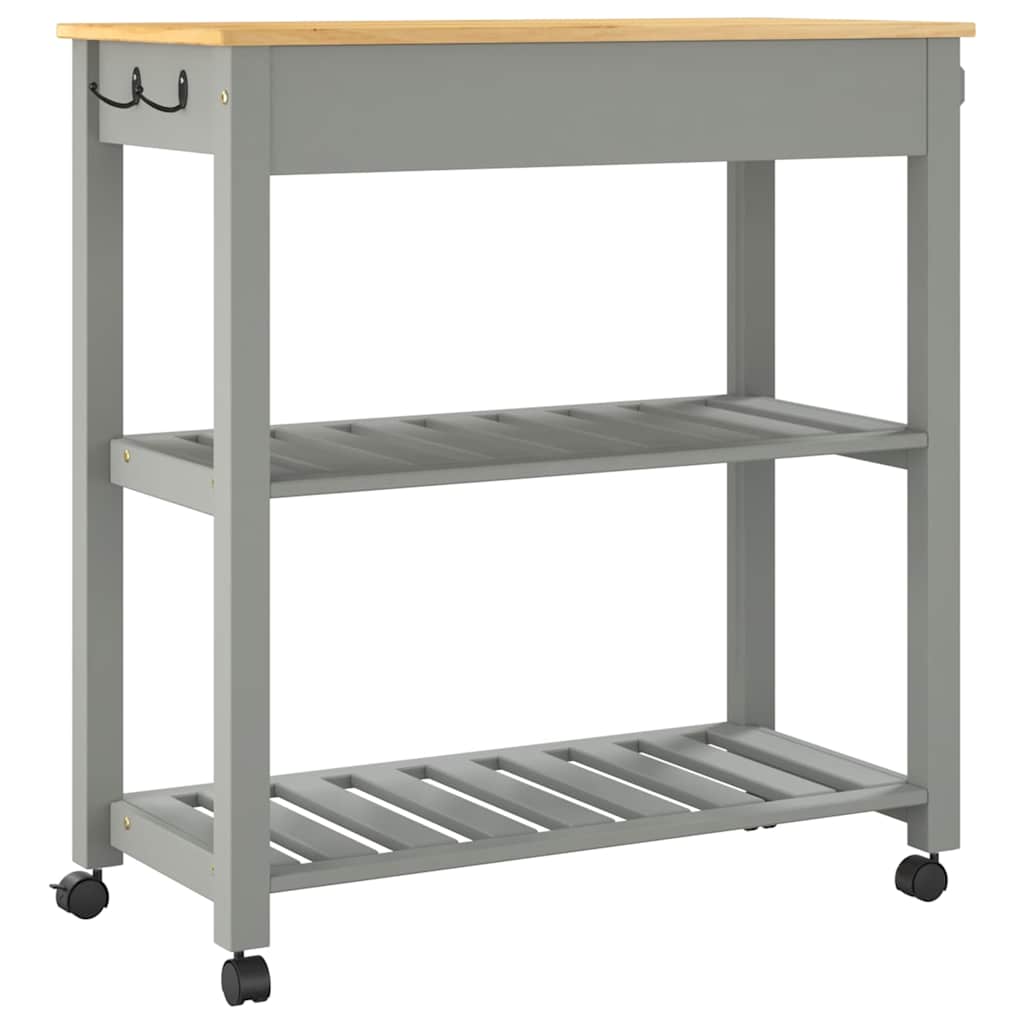 Kitchen Trolley "MONZA" 84x40x88,5 cm Solid Wood Pine