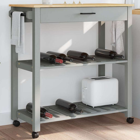 Kitchen Trolley MONZA 84x40x88.5 cm Solid Wood Pine