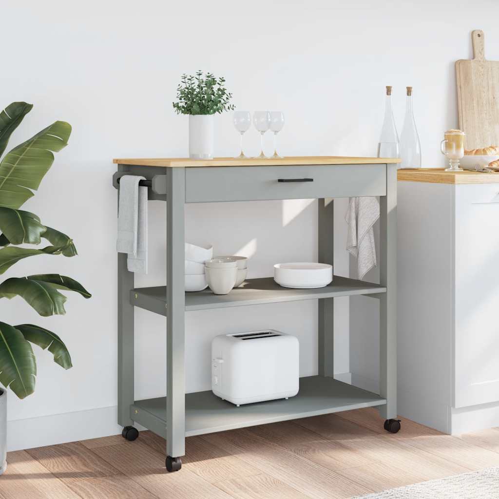Kitchen Trolley "MONZA" 84x40x88,5 cm Solid Wood Pine
