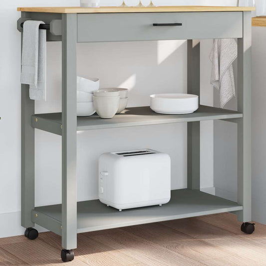 Kitchen Trolley MONZA 84x40x88.5 cm Solid Wood Pine