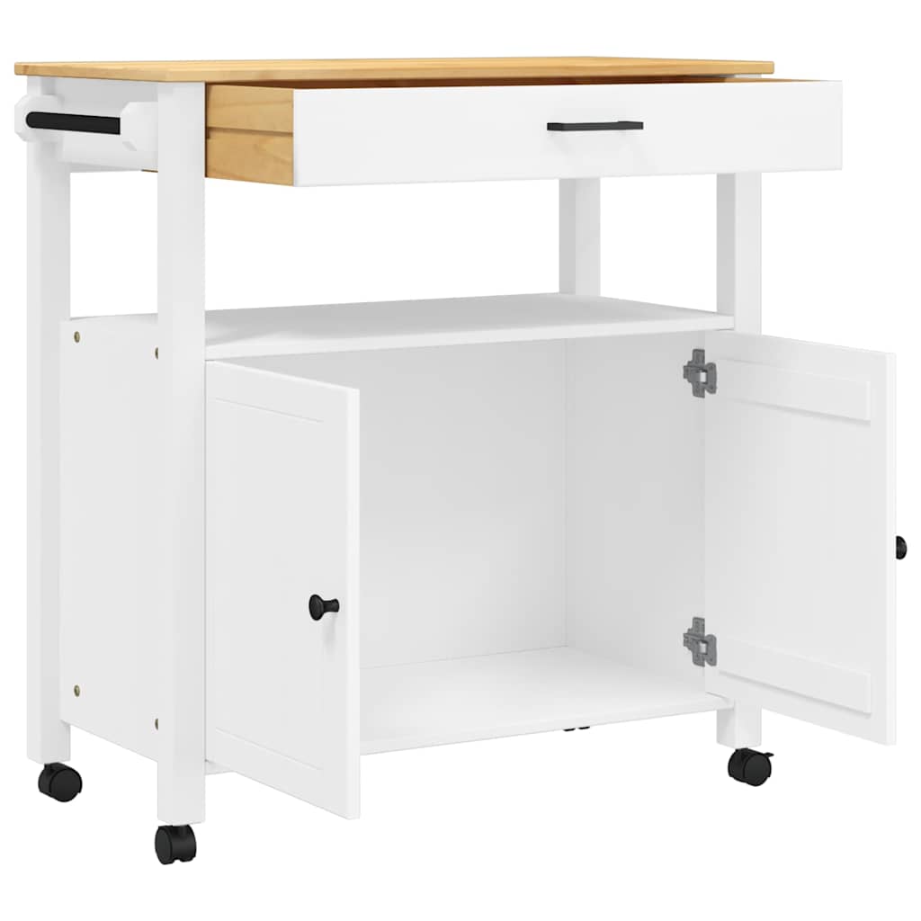 Kitchen Trolley "MONZA" 84x40x88,5 cm Solid Wood Pine