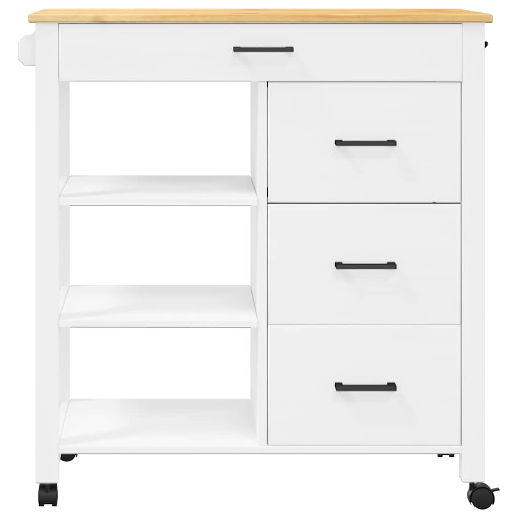 Kitchen Trolley MONZA 84x40x88.5 cm Solid Wood Pine