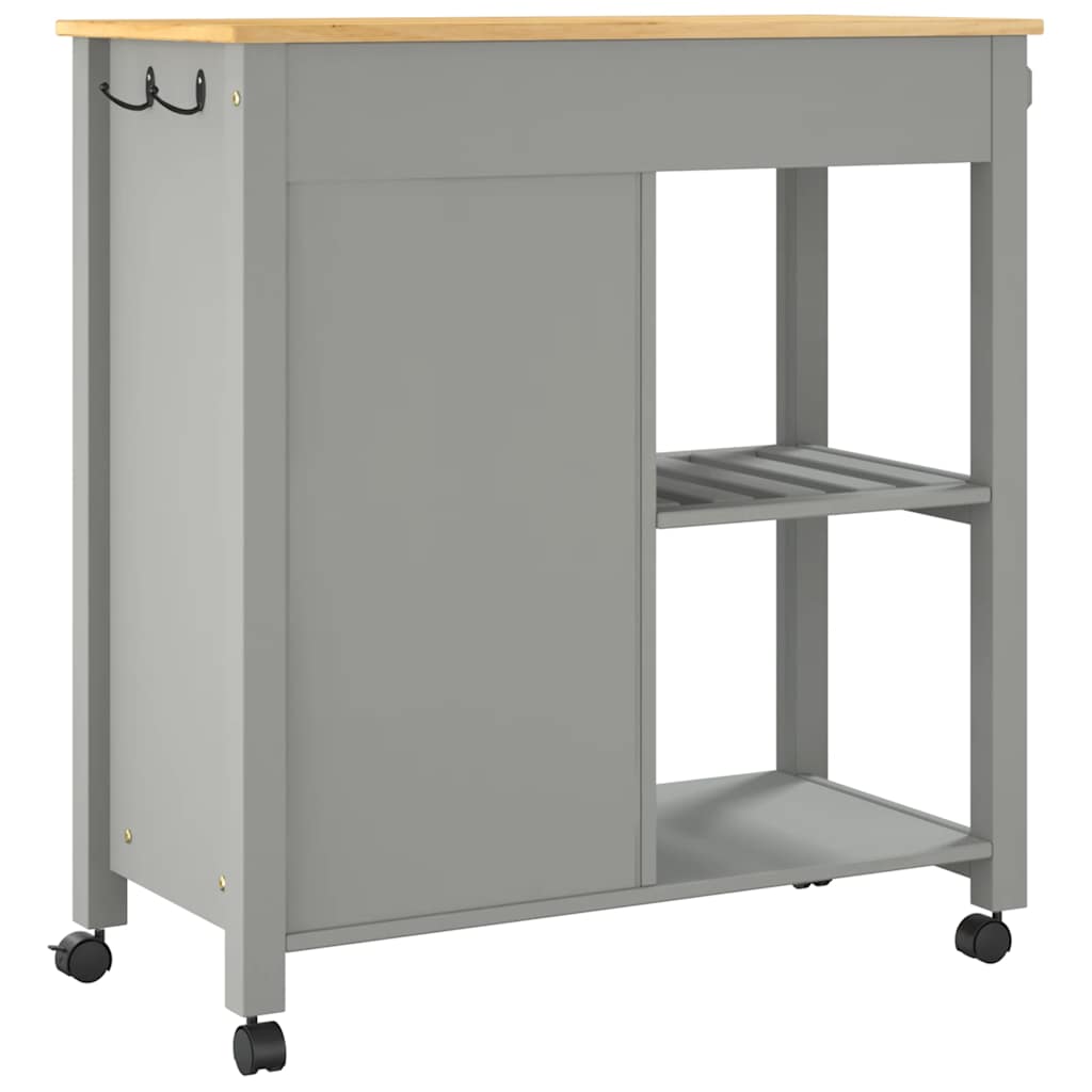 Kitchen Trolley MONZA 84x40x88.5 cm Solid Wood Pine