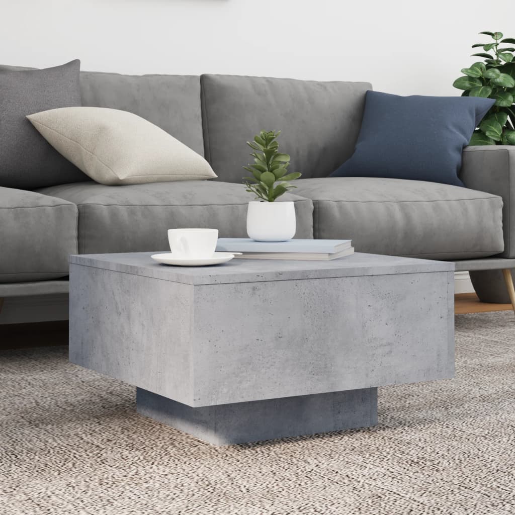 vidaXL Coffee Table Concrete Grey 55x55x31 cm Engineered Wood