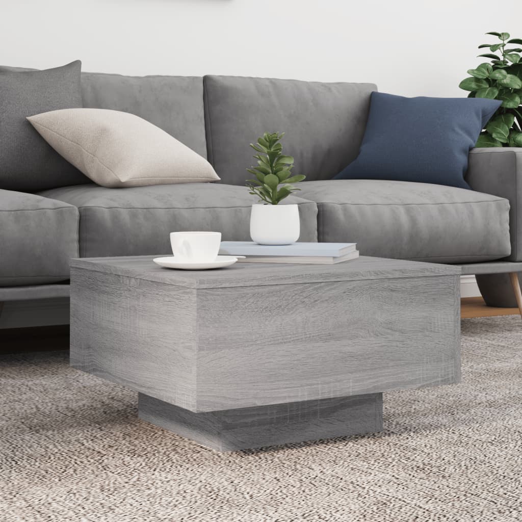 Coffee Table Grey Sonoma 55x55x31 cm Engineered Wood